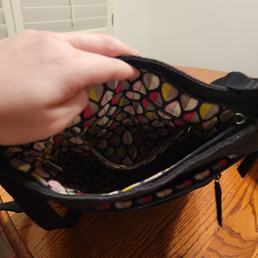 Vera Bradley Black Purse EUC